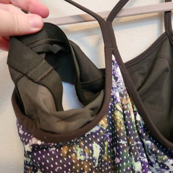 Lululemon Power Y Tank Amala Iris Floral Dot Print Size 6 - Picture 10 of 11